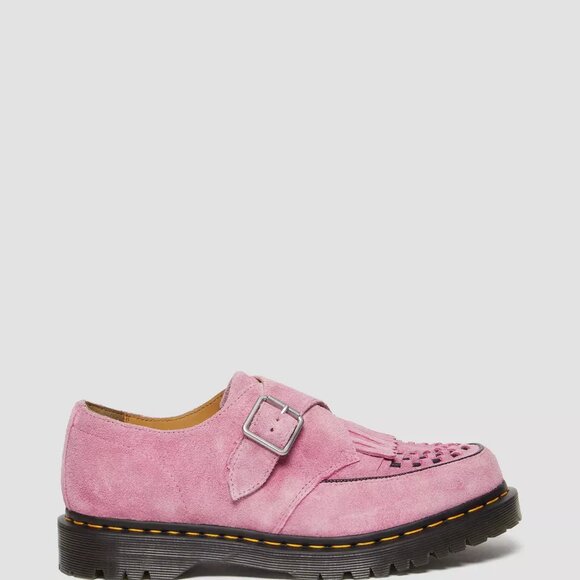 Dr. Martens Ramsey Suede Kiltie Buckle Creeper Loafer Fondant Pink SZ 10 MENS - Picture 15 of 16
